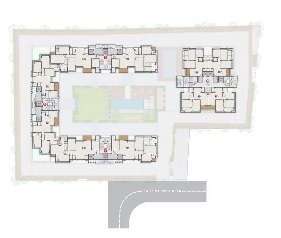  veritas Block A To D Cluster Plan from 2nd to 18th Floor