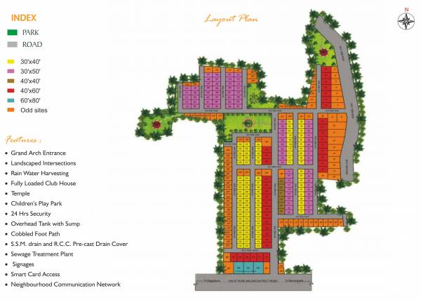  krishna-gardens-phase-1 Layout Plan