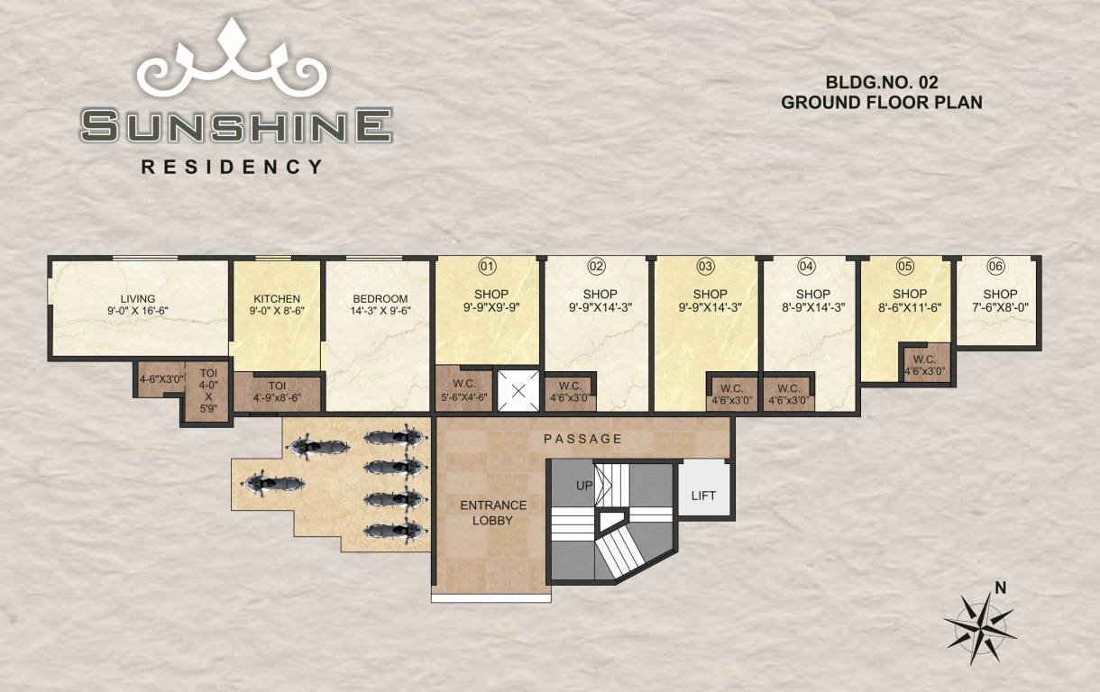  sunshine residency Building 2 Cluster Plan