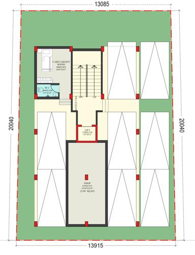  baghajatin-memorial-housing-co-operative-society Baghajatin Memorial Housing Co Operative Society Cluster Plan for ground Floor