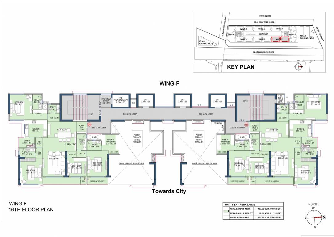  codename westbay Wing F 3 Cluster Plan