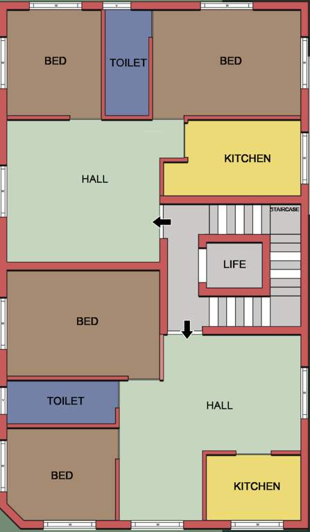 shankara apartments Shankara Apartments Cluster Plan from 1st to 3rd Floor