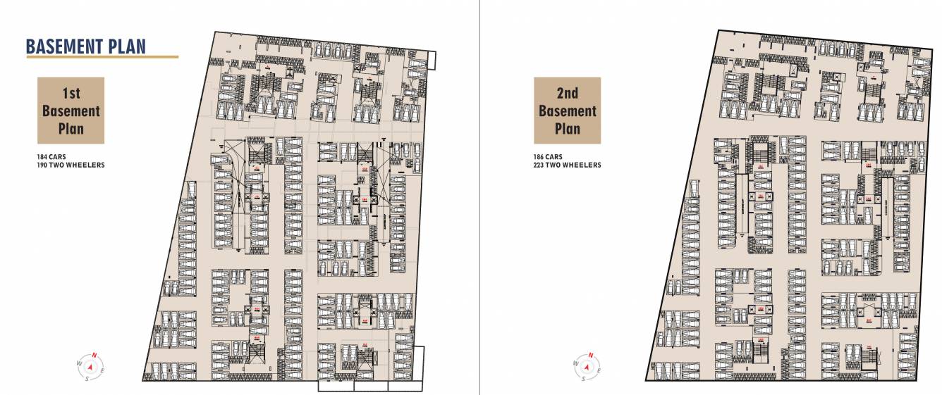  royal 5 Block A To J Cluster Plan for Basement Floor