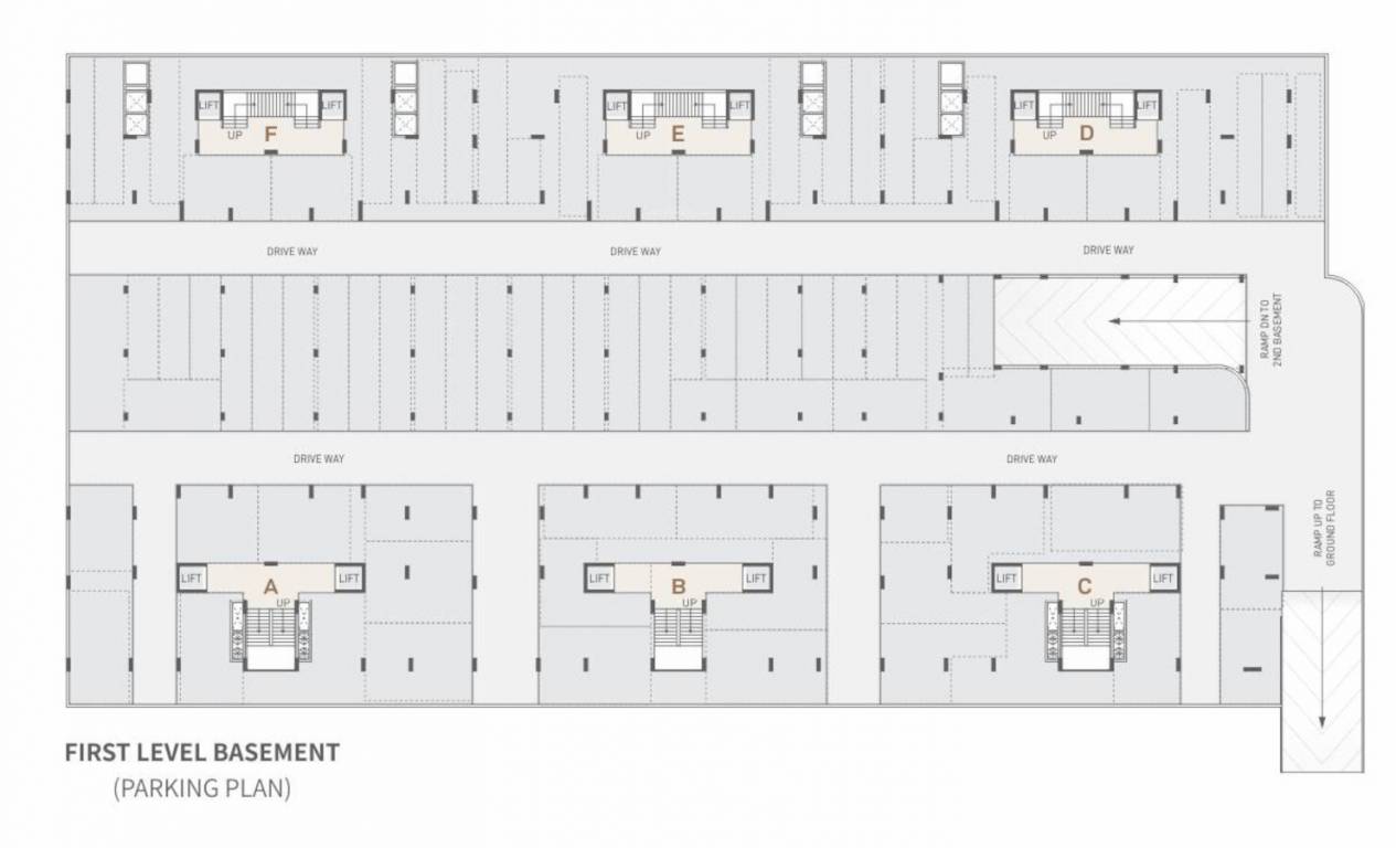  h7 Block A To F 1st Basement Cluster Plan