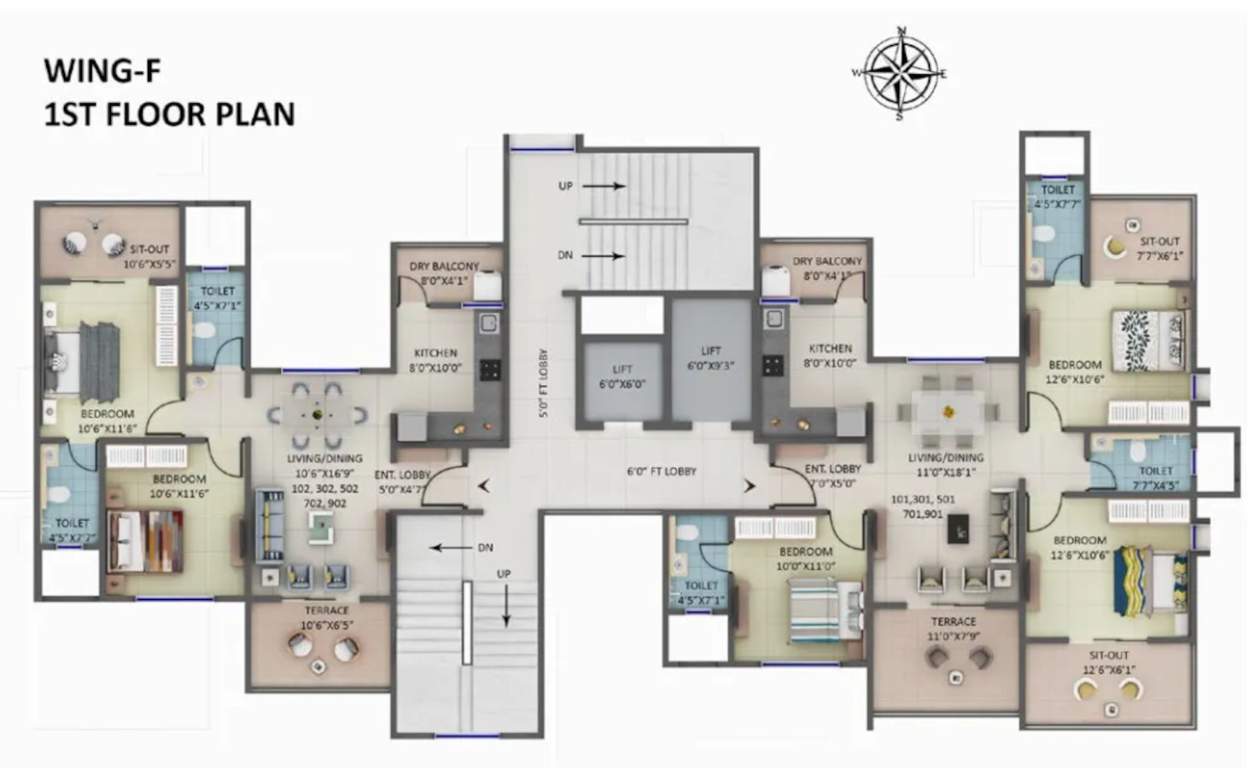  amar ornate ii Building F Cluster Plan for 1st Floor