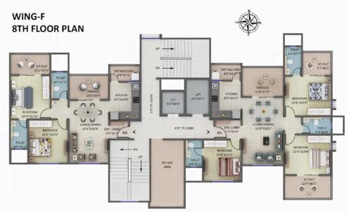  amar-ornate-ii Building F Cluster Plan for 8th Floor