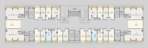  newton-homes-hadapsar-near-runwal-seagull-phase-i Block B & C Cluster Plan for 1st Floor