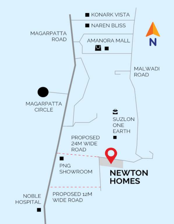 newton homes hadapsar near runwal seagull phase i Location Plan