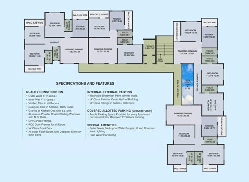 Gokulpark II Cluster Plan Typical Floor gokulpark-ii Gokulpark II Cluster Plan Typical Floor