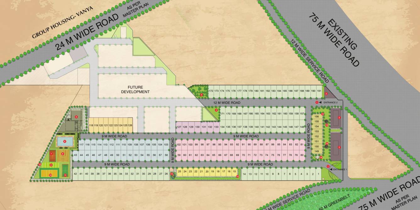 vanya city plots Layout Plan