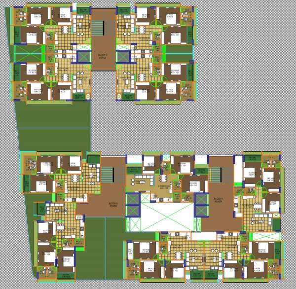  promont Block A,B AND C Cluster Plan For Typical Floor Plan