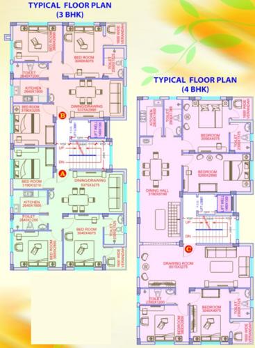 balaji-enclave Balaji Enclave Cluster Plan from 1st to 4th Floor