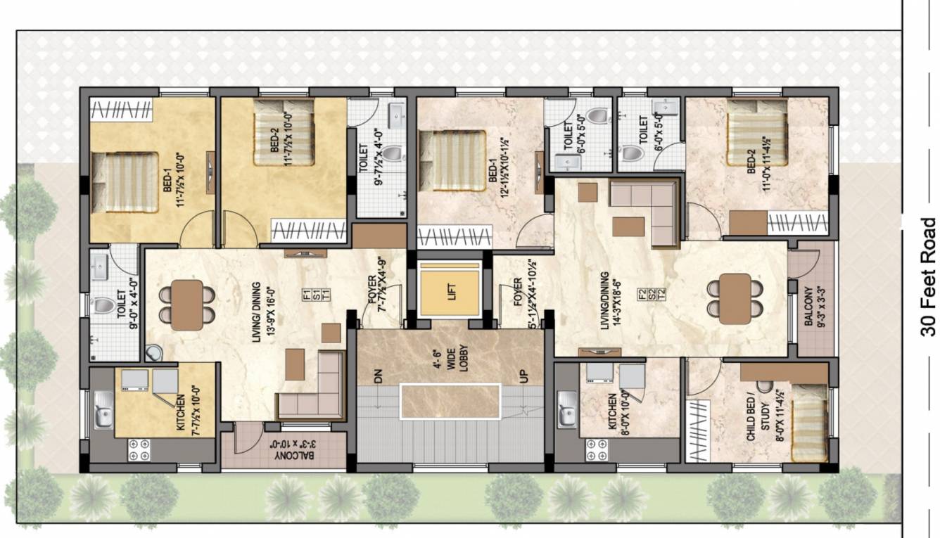  rose Rose Cluster Plan from 1st to 3rd Floor