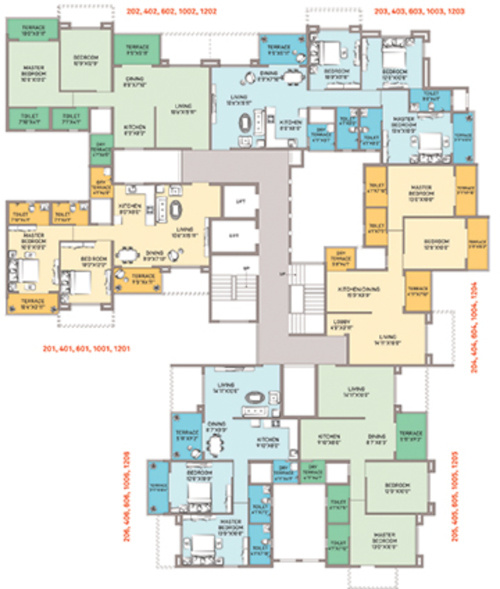  a-garden-city S Cluster Plan For Typical Floor Plan