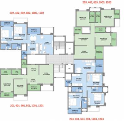  a-garden-city T Cluster Plan For Typical Floor Plan