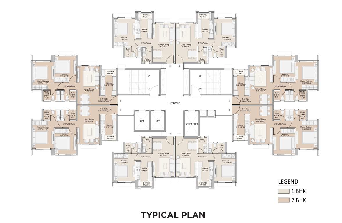  oneworld 3 tivri naigaon east Tower 5&6 Cluster Plan