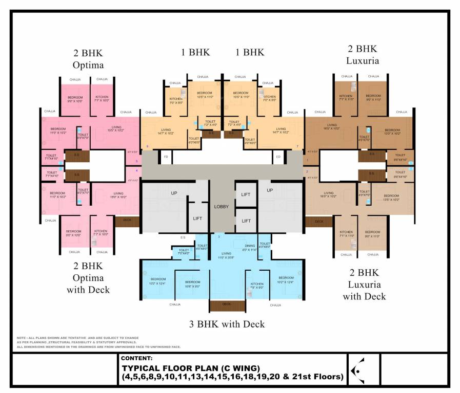  trinity towers Wing A Cluster Plan