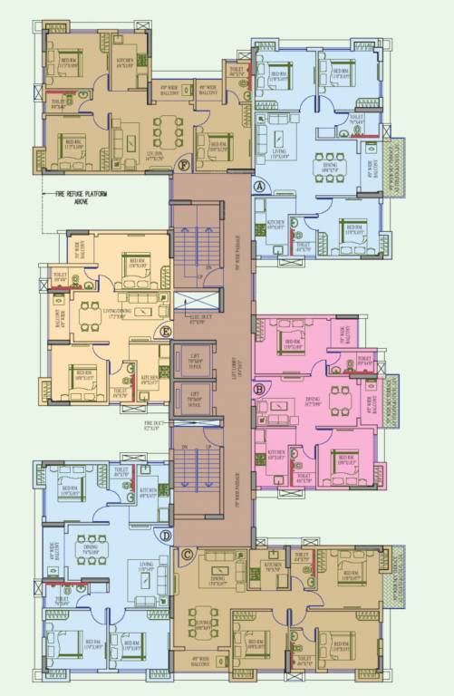  seasonss Block 3 Cluster Plan from 5th to 11th Floor