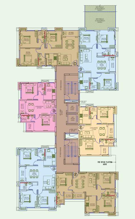  seasonss Block 6 Cluster Plan from 1st to 12th Floor