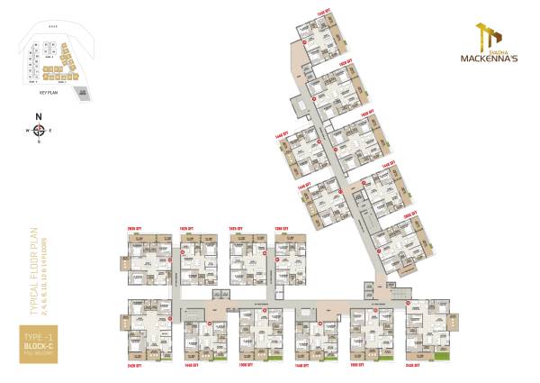  mackennas Block C Cluster Plan from 2nd to 14th Floor