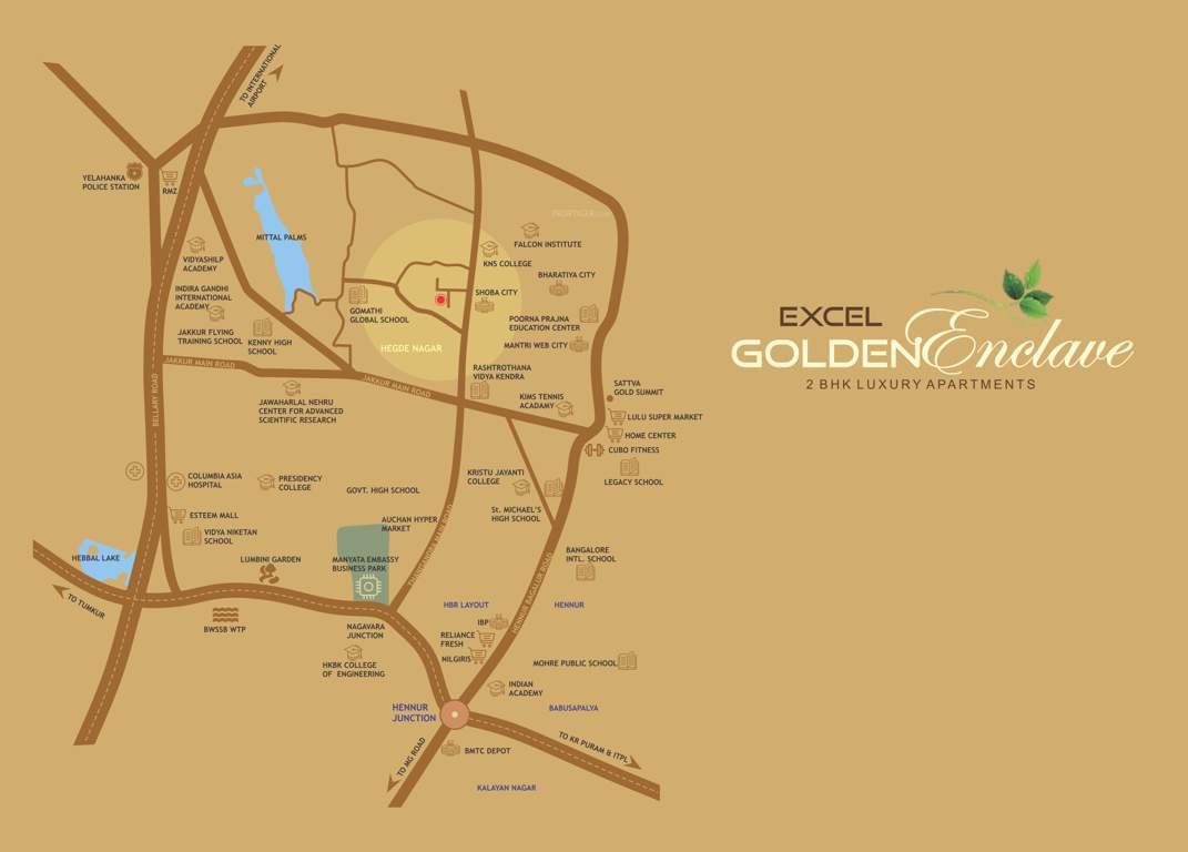  excel golden enclave Location Plan