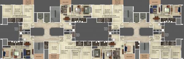  samruddhi-a6-and-a7-building A6 And A7 Cluster Plan For Typical Floor Plan