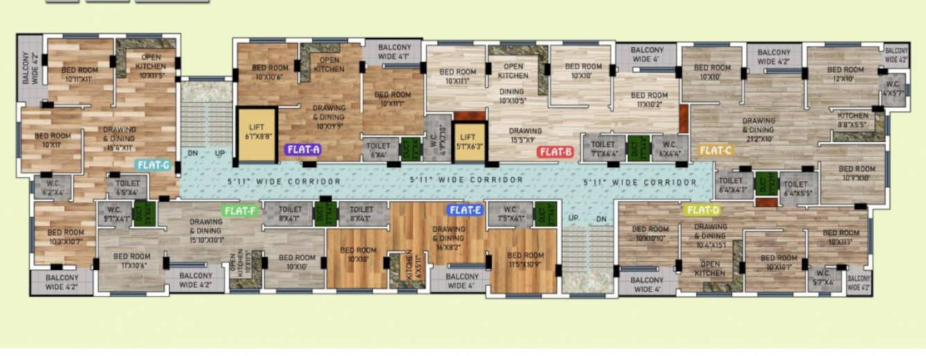  residency Residency Cluster Plan from 1st to 8th Floor