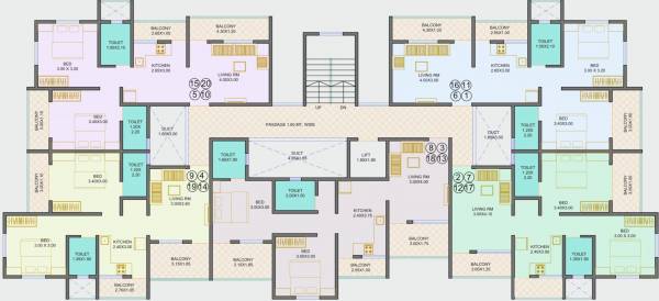  sukruti A Wing Cluster Plan From 1st To 4th Floor
