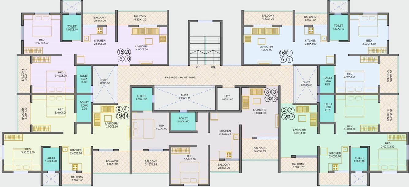  sukruti A Wing Cluster Plan From 1st To 4th Floor