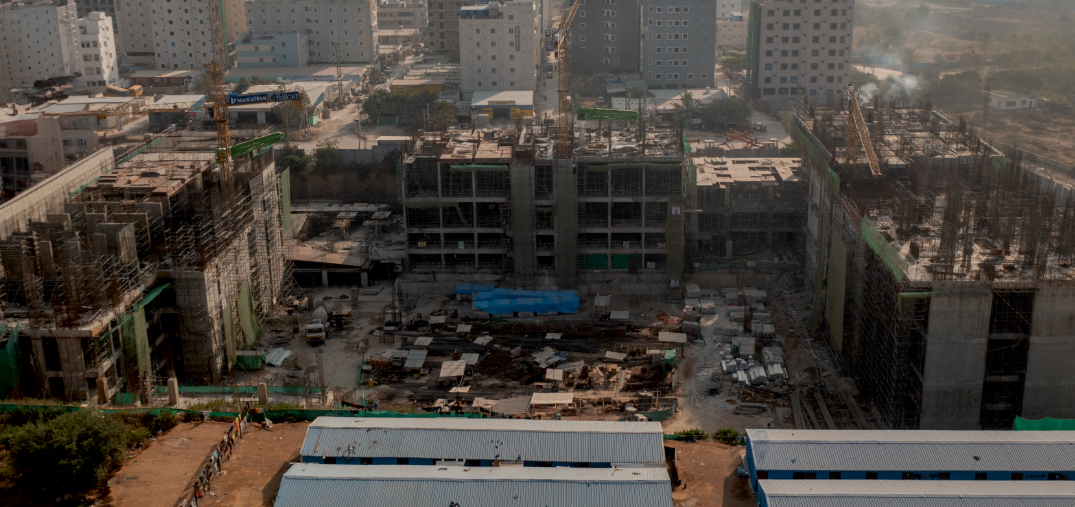 the trilight Tower 1 Construction Status Dec 23