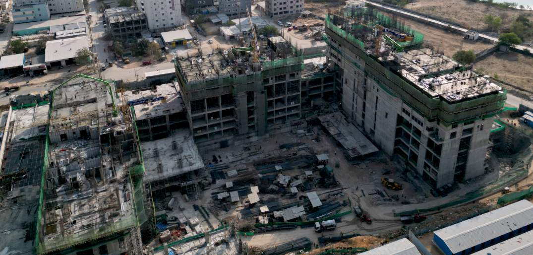 the trilight Tower 1 Construction Status Feb 24