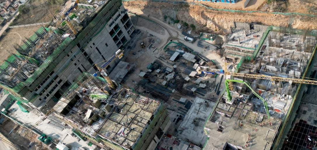 the trilight Tower 1 Construction Status Feb 24