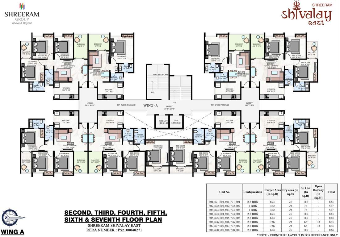  shivalay east A Cluster Plan From 2nd To 7th Floor