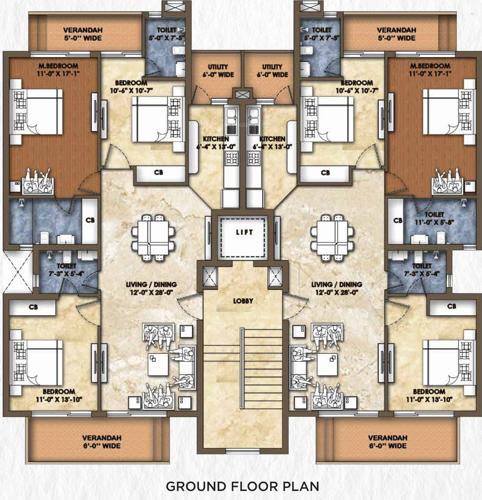  omaxshiva3 T1, T2, T3, T4, T5, T6,T7,T8,T9,T10,T11  Cluster Plan for ground Floor