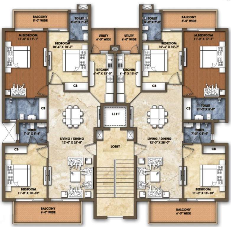 omaxshiva3 T1, T2, T3, T4, T5, T6,T7,T8,T9,T10,T11 Cluster Plan from 1st to 3rd Floor