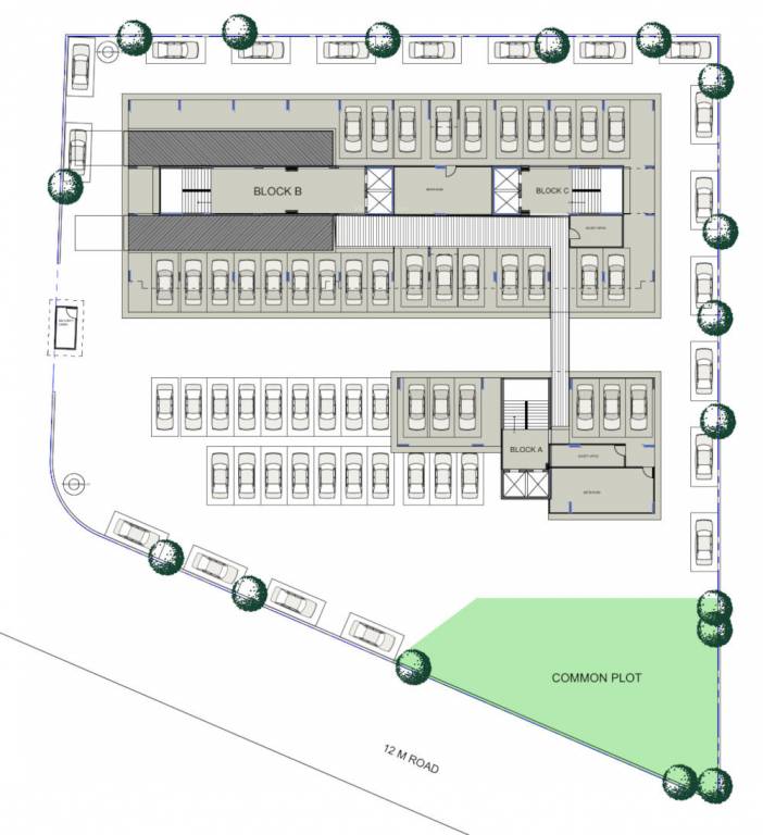  prime Block A, B & C Cluster Plan For Ground Floor