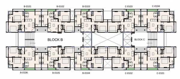  prime Block B & C Cluster Plan from 1st to 10th Floor