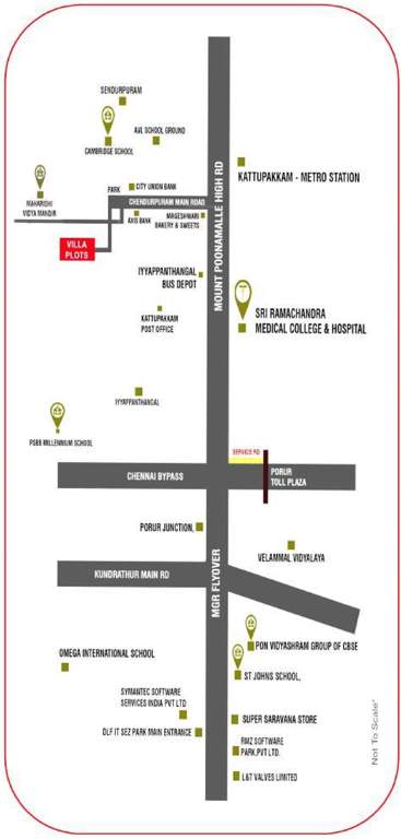  srinivasa palms annex Location Plan