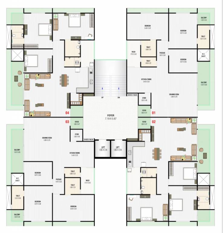  bilipatra homes Block A & B Cluster Plan