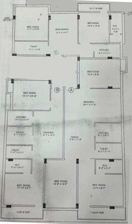  dumdum park Dumdum Park Cluster Plan from 1st to 6th Floor