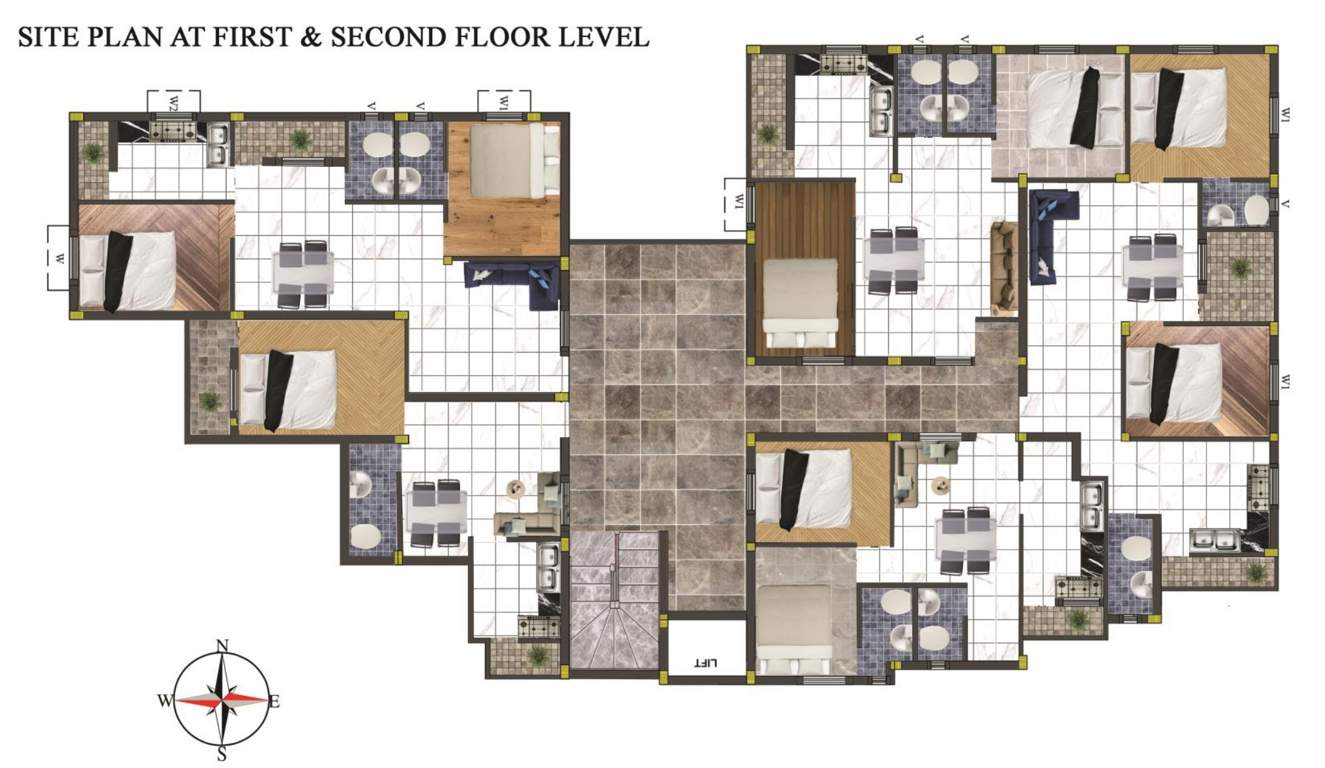  jh platina JH Platina Cluster Plan from 1st to 2nd Floor