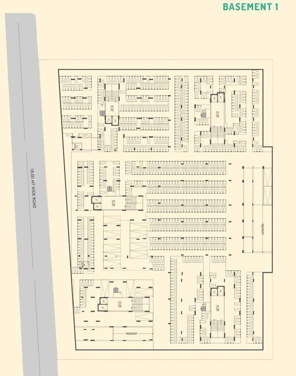  serene sparkles Block A, Block B, Block C, Block D, Block E Basement 1 Cluster Plan