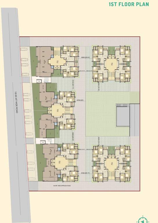  serene sparkles Block A, Block B, Block C, Block D, Block E Cluster Plan for 1st Floor