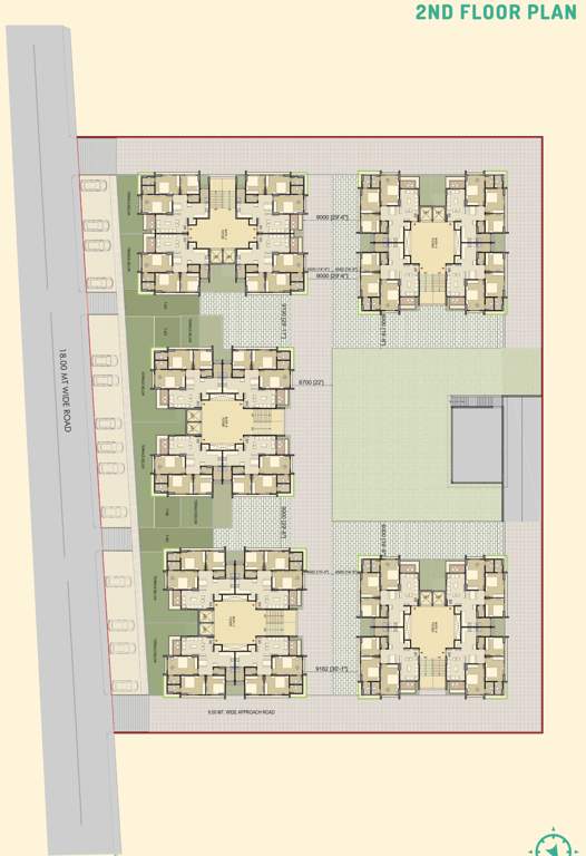  serene sparkles Block A, Block B, Block C, Block D, Block E Cluster Plan for 2nd Floor