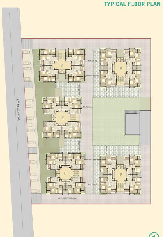  serene sparkles Block A, Block B, Block C, Block D, Block E Cluster Plan from 3rd to 10th Floor