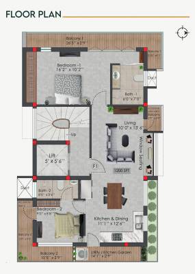  aikya Aikya Cluster Plan From 1st to 3rd Floor