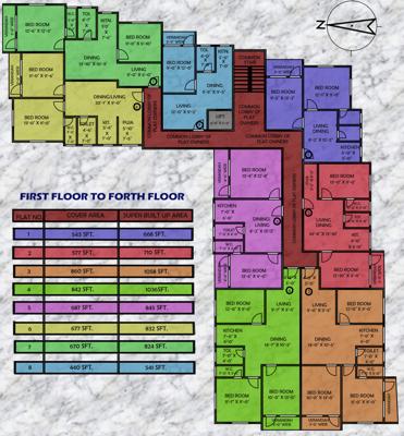  matree-chaya-apartment Matree Chaya Apartment Cluster Plan from 1st to 4th Floor