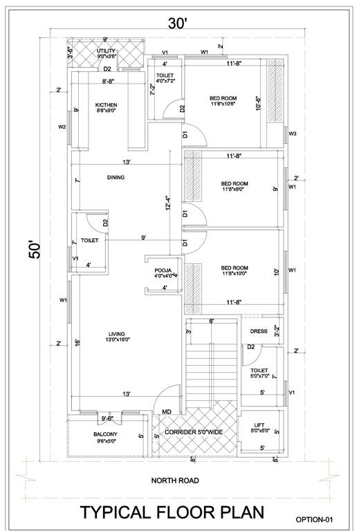  sgr avhni SGR Avhni Cluster Plan from 1st to 4th Floor