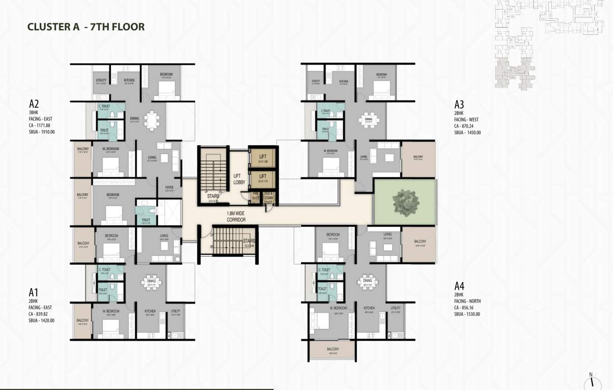  high garden ELV High Garden Cluster Plan For A 7th Floor