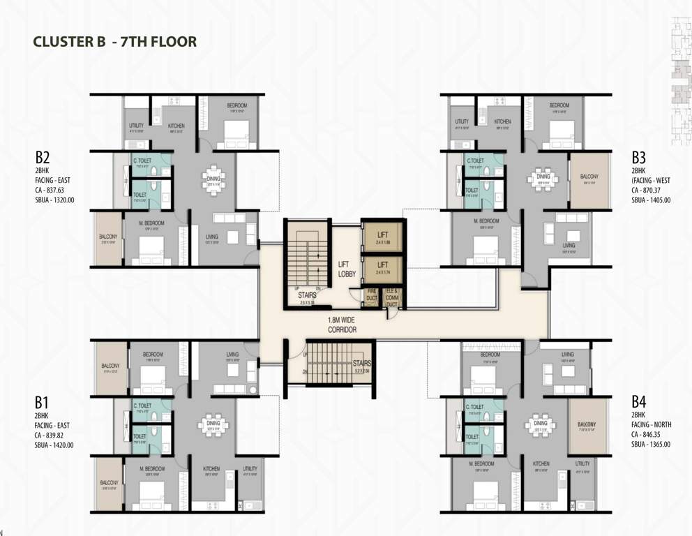  high garden ELV High Garden Cluster Plan For B 7th Floor